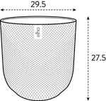 jazz rond 30cm blanc soie